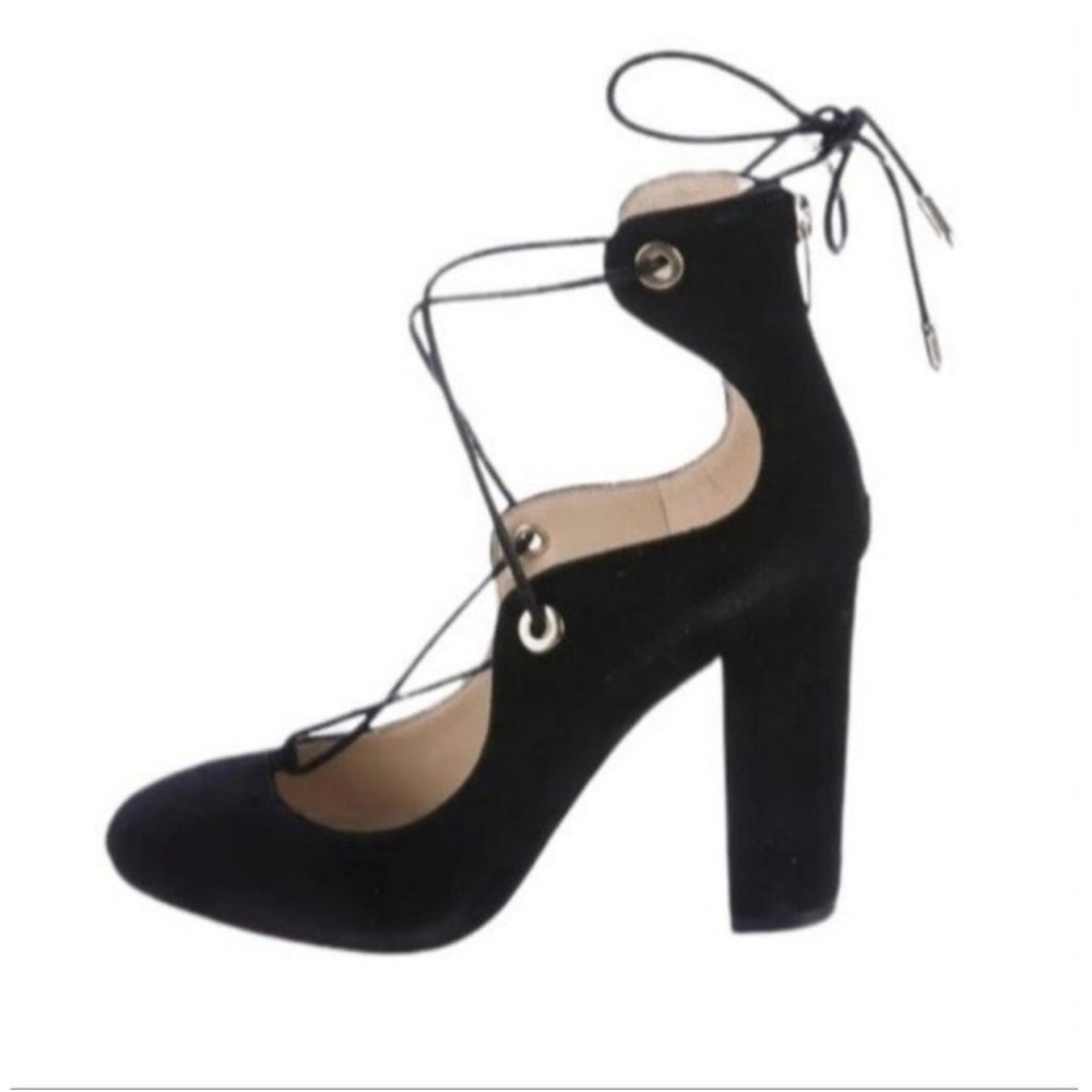 Worn Once Marc Fisher Suede Lace Up Block Heels